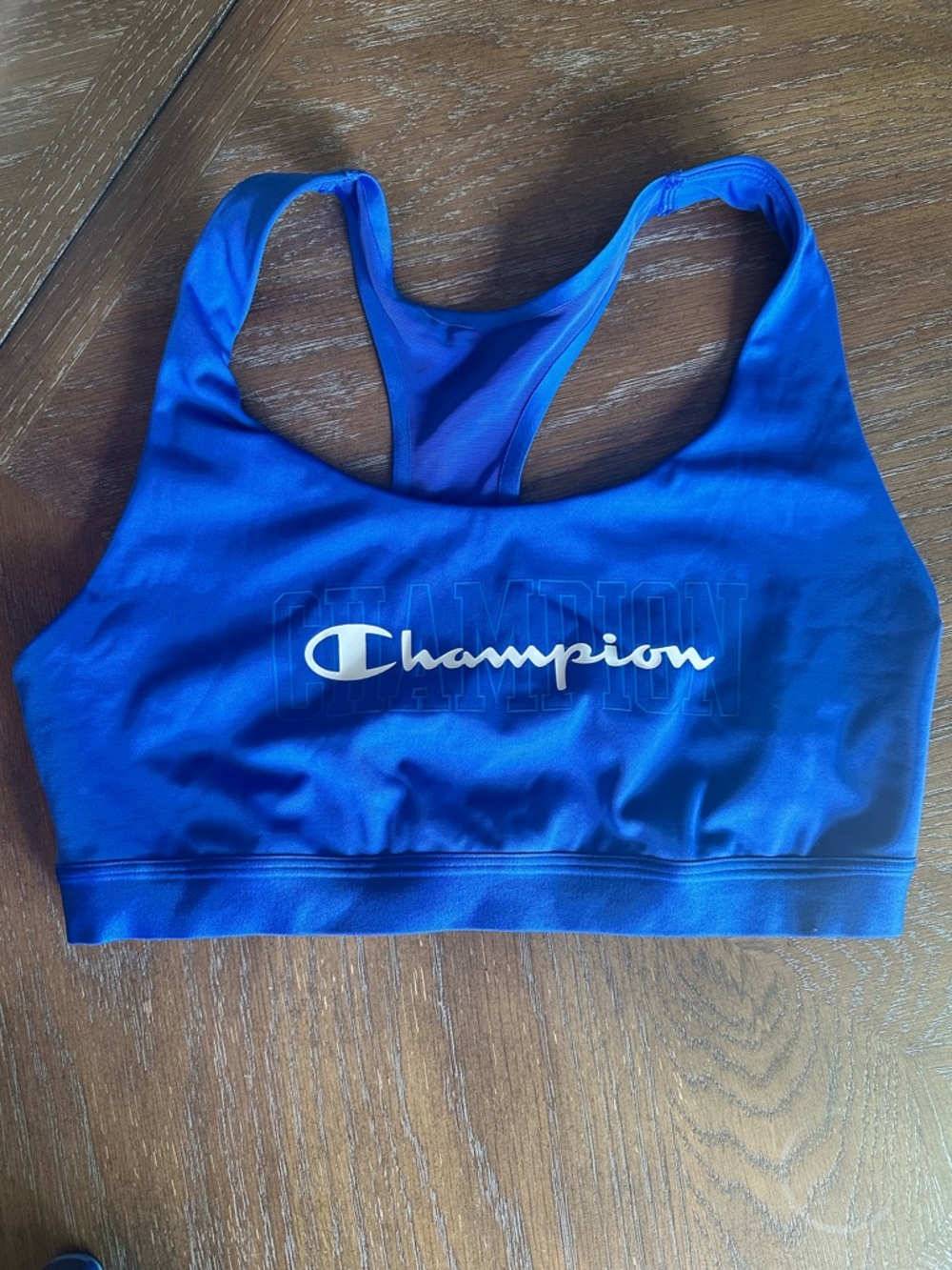 NWOT Champion Women's Blue Racerback Sports Bra Size L